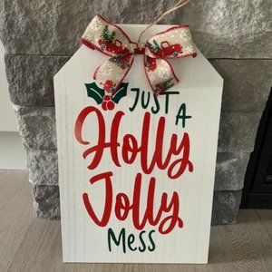 Christmas sign decor wood